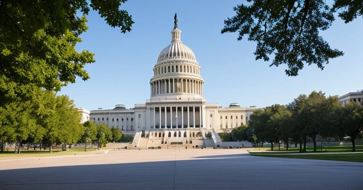 ABD Kongre Binası Washington DC genel görünümü