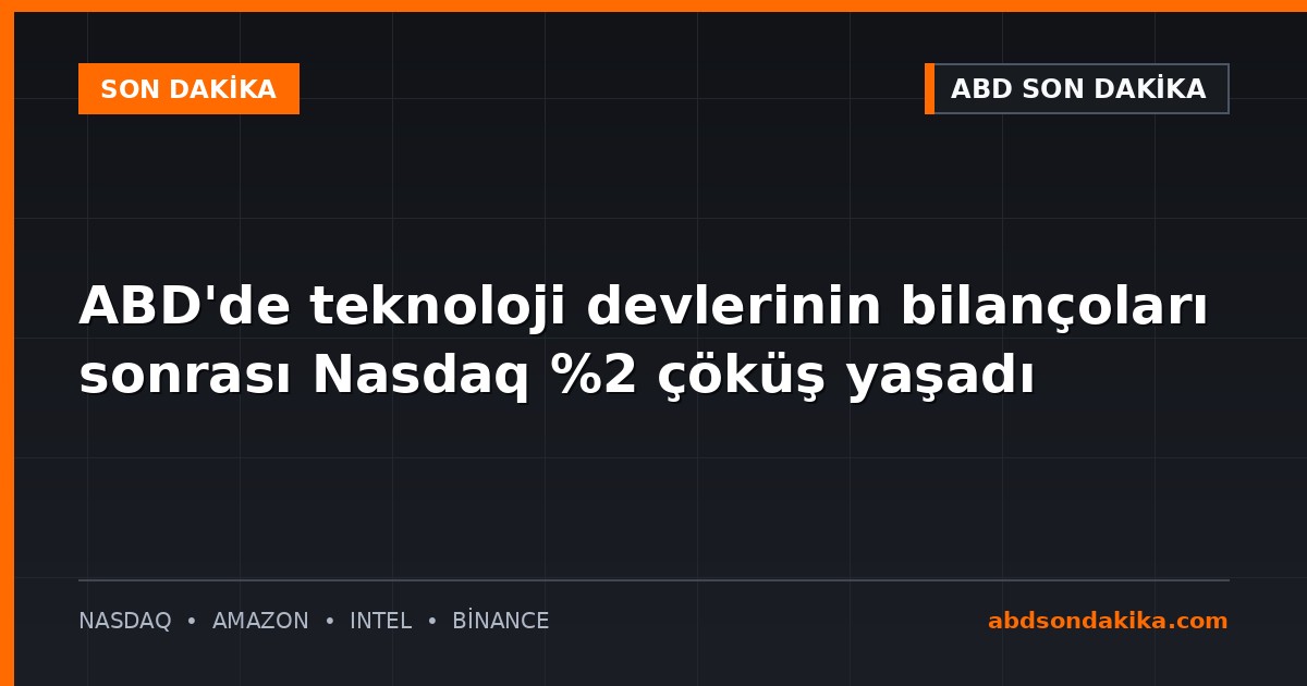 Wall Street ve teknoloji borsası binaları önünde borsa çöküşünü gösteren grafikler