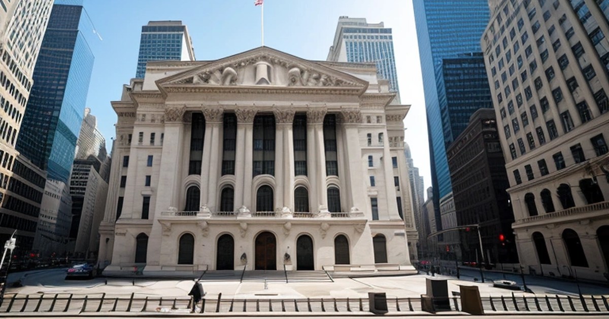 New York Borsası binası ve finansal piyasaları temsil eden grafikler