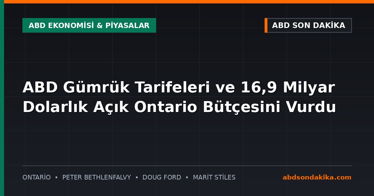 Ontario Maliye Bakanı Peter Bethlenfalvy eyalet bütçesini açıklıyor