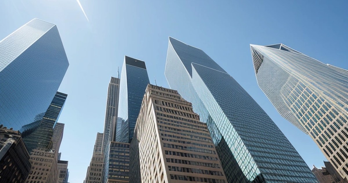 ABD'de enflasyon ve ekonomik göstergeleri takip eden Wall Street borsa binası ve finans bölgesi