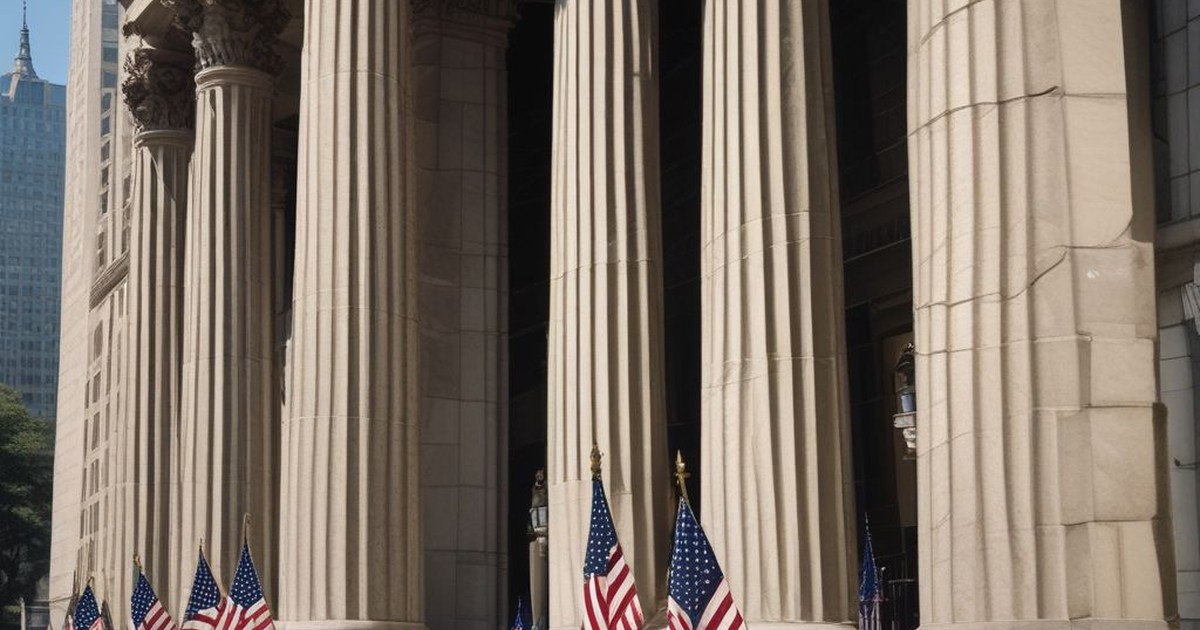 ABD Kongre binası ve Wall Street borsa endekslerini temsil eden grafikler