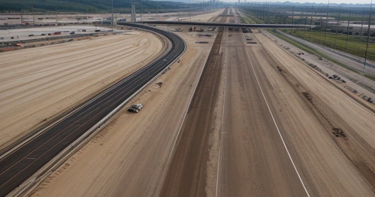 Nijerya'da devam eden büyük ölçekli bir altyapı ve yol inşaatı projesi