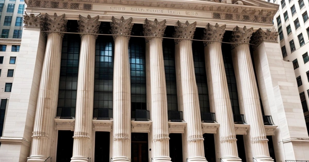 Wall Street'te borsa binası ve finansal grafikler
