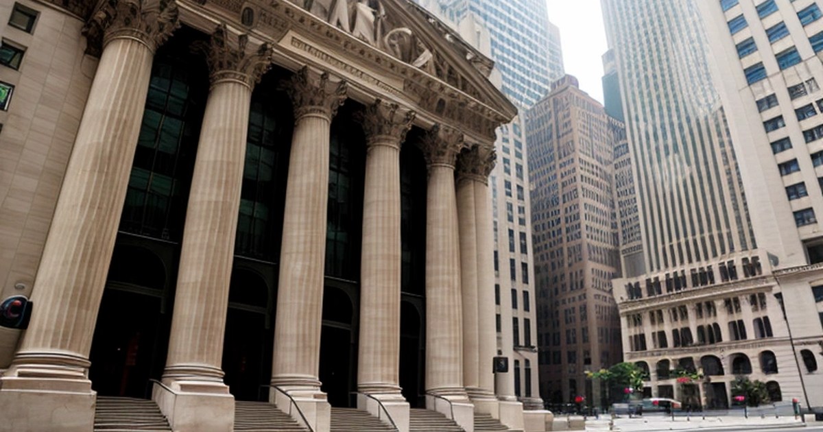 Wall Street borsa binası ve finansal grafikler