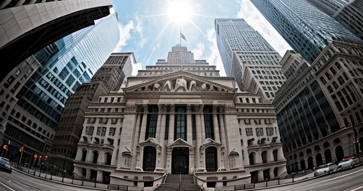 New York Borsası'nın dış görünümü ve borsa ekranları