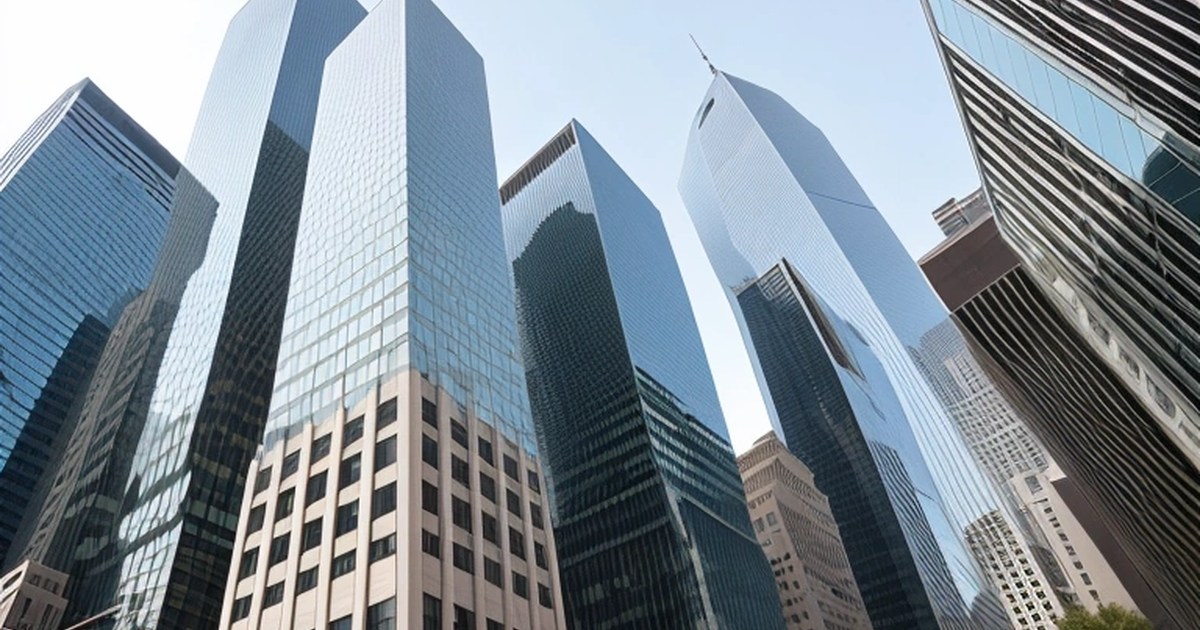 Wall Street borsa binası ve dijital pano önünde düşüşü gösteren grafikler