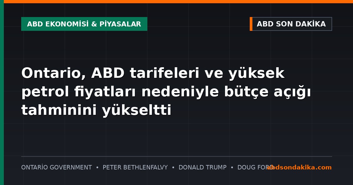 Ontario Maliye Bakanı Peter Bethlenfalvy bütçe açıklaması yapıyor