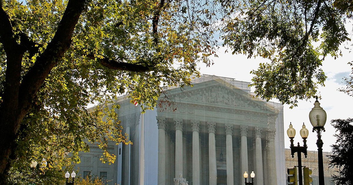ABD Yüksek Mahkemesi binası dış görünümü Washington DC